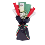 National Day Special Single White Rose Bouquet