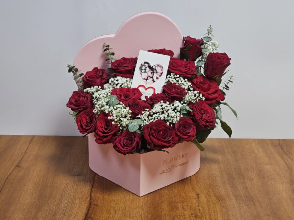 Valentines Day Special Heart Flower Box - Image 3