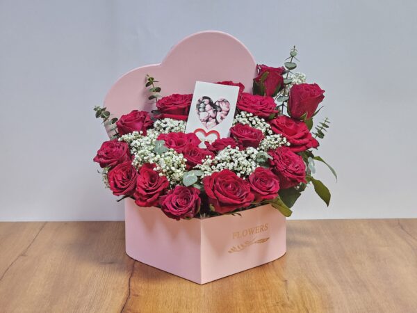 Valentines Day Special Heart Flower Box - Image 2